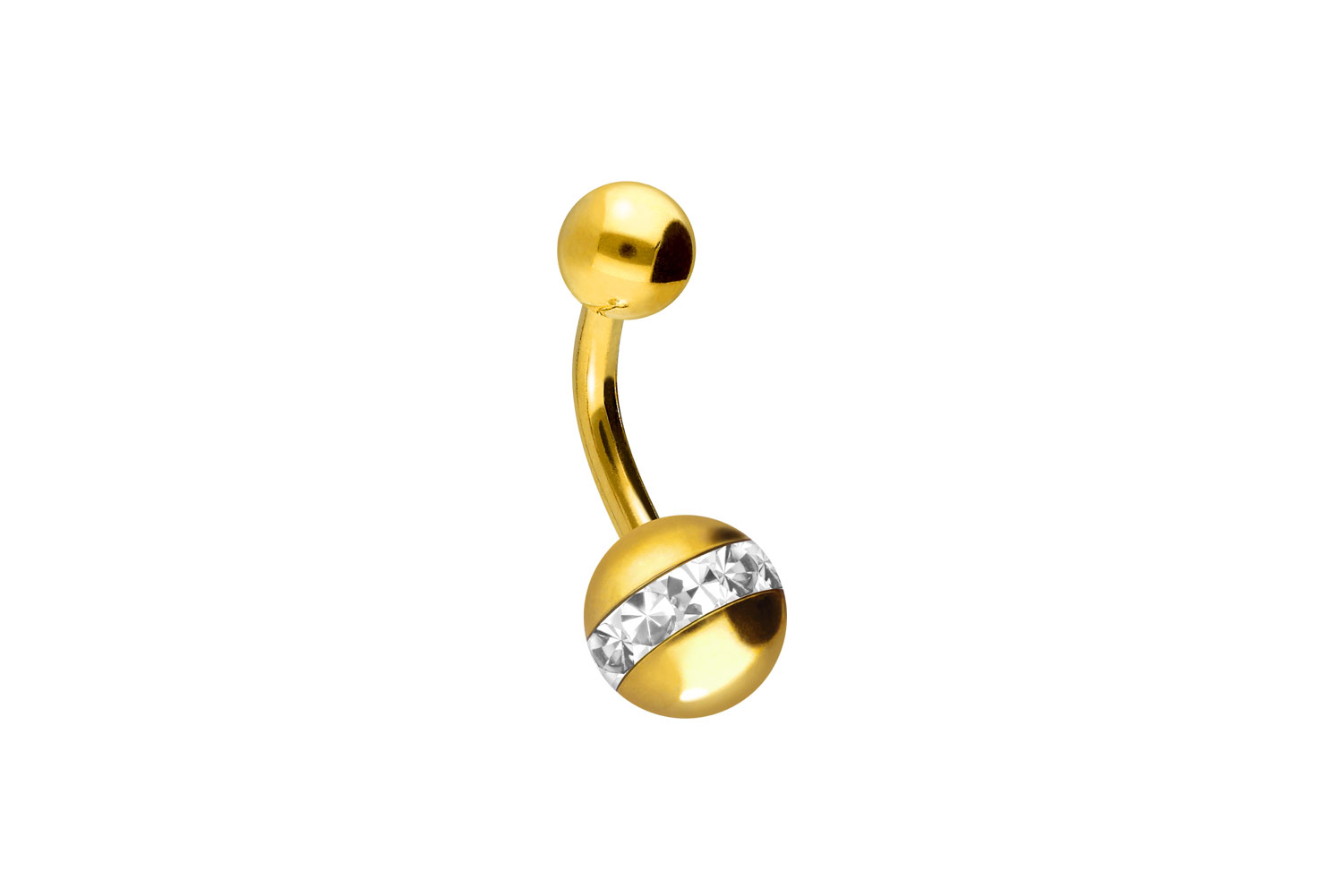 Chirurgenstahl Mini Bananabell Piercing EPOXY-RING- + CHIRURGENSTAHL-KUGEL
